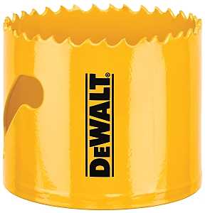 DEWALT DAH180036 Hole Saw, 2-1/4 in Dia, 1-3/4 in D Cutting, 5/8-18 Arbor, 4/5 TPI, HSS Cutting Edge