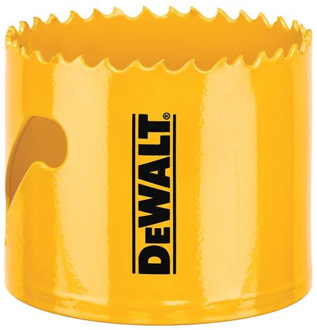 DEWALT DAH180036 Hole Saw, 2-1/4 in Dia, 1-3/4 in D Cutting, 5/8-18 Arbor, 4/5 TPI, HSS Cutting Edge