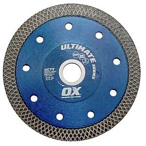 OX ULTIMATE UCTT OX-UCTT-4.5 Blade, 4-1/2 in Dia, 7/8 to 5/8 in Arbor, Segmented, Super Thin Turbo Rim