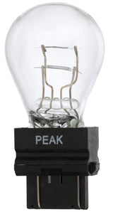 Peak 3057LL-BPP Miniature Automotive Bulb, 12.8 V, 27 W, Incandescent Lamp, Wedge, Clear