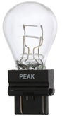 Peak 3057LL-BPP Miniature Automotive Bulb, 12.8 V, 27 W, Incandescent Lamp, Wedge, Clear