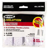 Hyde 47315 Mini Roller Cover, 1/4 in Thick Nap, 4 in L, 4/PK