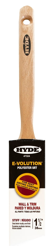 Hyde 47324 Paint Brush, Oval Brush, 1-1/2 in L Bristle, Polyester Bristle, 6/PK