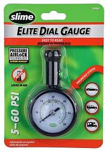 Slime Elite 20486 Dial Tire Gauge, 5 to 60 psi