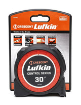 Crescent Lufkin Control Series L1030C Tape Measure, 30 ft L Blade, 1-3/16 in W Blade