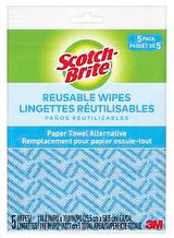 Scotch-Brite 9053-12-SM Reusable Kitchen Wipes, 11-1/2 in L, 19-1/2 in W, Unscented