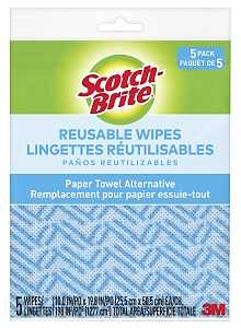 Scotch-Brite 9053-12-SM Reusable Kitchen Wipes, 11-1/2 in L, 19-1/2 in W, Unscented