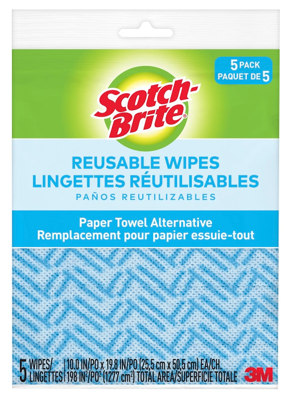 Scotch-Brite 9053-12-SM Reusable Kitchen Wipes, 11-1/2 in L, 19-1/2 in W, Unscented