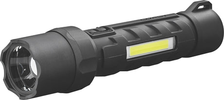 Coast PS700 Flashlight, AA Battery, Alkaline, USB Rechargeable, Zithion-X Battery, LED Lamp, Bulls Eye Spot, Flood Beam