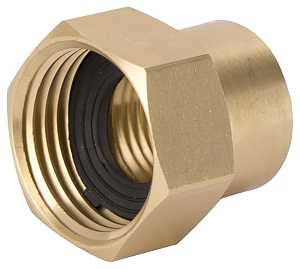 Landscapers Select GHADTRS-5 Hose Connector, 1/2 x 3/4 in, FNPT x FNH, Brass, Brass