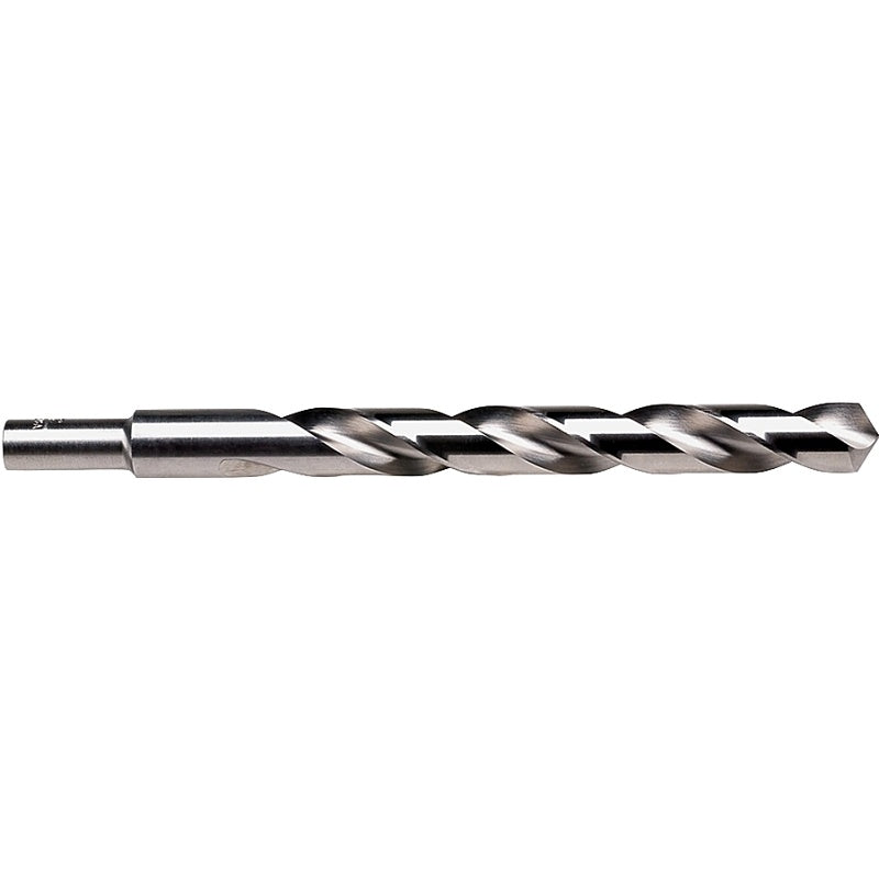 Irwin 73827 Jobber Drill Bit, 27/64 in Dia, 5-3/8 in OAL, Spiral Flute, 2-Flute, 27/64 in Dia Shank, Reduced Shank