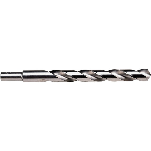 Irwin 73827 Jobber Drill Bit, 27/64 in Dia, 5-3/8 in OAL, Spiral Flute, 2-Flute, 27/64 in Dia Shank, Reduced Shank
