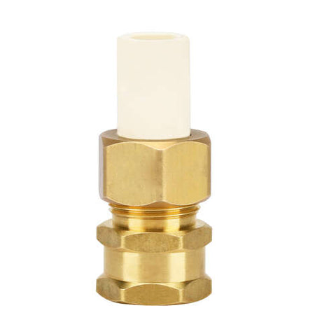 Homewerks Schedule 40 1/2 in. Compression X 1/2 in. D FPT CPVC/Brass Adapter Coupling