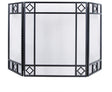 Simple Spaces S38907BK Fire Place Panel Screen, 52 in W, 30 in H, Steel, Powder Coated, Black