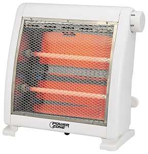 PowerZone H-5511 Infrared Quartz Radiant Heater, 12.5 A, 120 V, 400/800 W, 2-Heating Stage, White