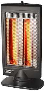 PowerZone BFGF-8 Electric Halogen Radiant Oscillating Space Heater, 400/800 W