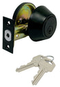 ProSource DLX91-SP5V24 Deadbolt, 3 Grade, Brass Key , Metal, Matte Black, 2-3/8, 2-3/4 in Backset, KW1 Keyway, Pack of 3