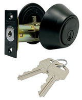 ProSource DLX92-SP5V24 Deadbolt, 3 Grade, Brass Key , Metal, Matte Black, 2-3/8, 2-3/4 in Backset, KW1 Keyway, Pack of 3