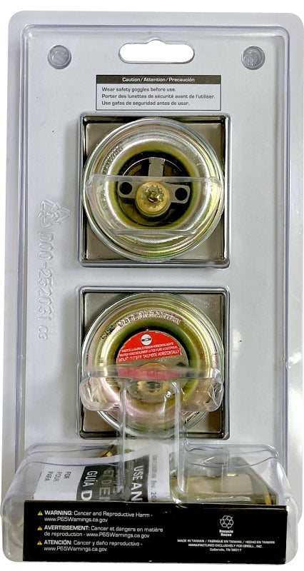 ProSource DD9 Series DD9X22-SP5V24 Deadbolt, 3 Grade, Brass Key , Metal, Satin Nickel, 2-3/8, 2-3/4 in Backset, Pack of 3