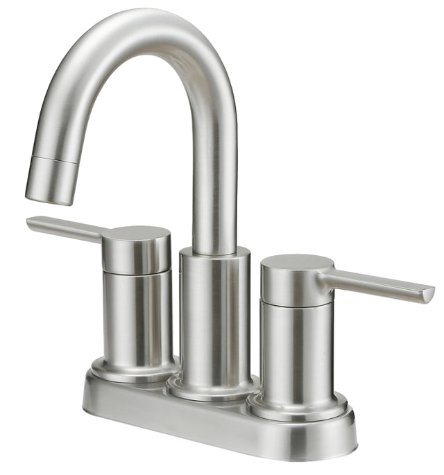 Boston Harbor TOBI22010009NP Lavatory Faucet, 1.2 gpm, 2-Faucet Handle, 3-Faucet Hole, Metal/Plastic, Brushed Nickel