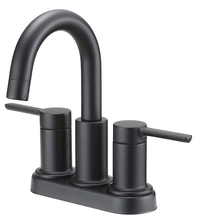 Boston Harbor TOBI22010010BL Lavatory Faucet, 1.2 gpm, 2-Faucet Handle, 3-Faucet Hole, Metal/Plastic, Matte Black