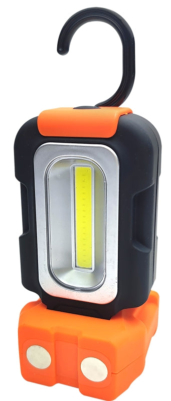 PowerZone MK-5543 COB Portable LED Work Light, 1-Lamp, LED Lamp, 180, Black/Orange, Pack of 12