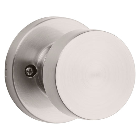 Kwikset Signature Series 720PSK RDT 15 CP Passage Knob, Zinc, Satin Nickel, 2-3/8 to 2-3/4 in Backset, Universal Hand