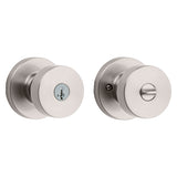 Kwikset Signature Series 740PSK RDT 15 SMT Entry Knob Set, Knob Handle, Satin Nickel, Zinc, SC1, KW1 Keyway, AAA Grade