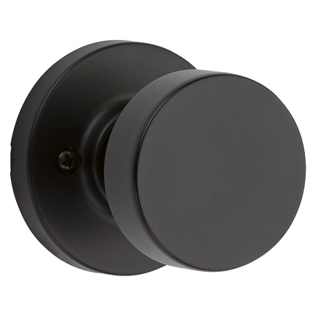 Kwikset Signature Series 720PSK RDT 514 Passage Knob, Zinc, Matte Black, 2-3/8 to 2-3/4 in Backset, 1 x 2-1/4 in Strike