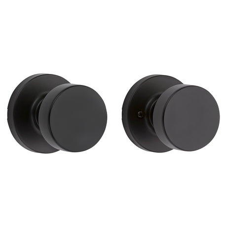 Kwikset Signature Series 720PSK RDT 514 Passage Knob, Zinc, Matte Black, 2-3/8 to 2-3/4 in Backset, 1 x 2-1/4 in Strike