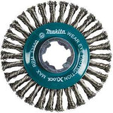 Makita X-LOCK D-72659 Wire Wheel Brush, 4-1/2 in Dia, Stringer Bead Twist Bristle, 0.02 in Dia Bristle