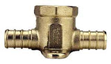 Apollo APXDET12 Pipe Tee, 1/2 in, Barb x FPT x Barb, Brass, 200 psi Pressure