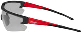 Milwaukee 48-73-2105 Safety Glasses, Unisex, Anti-Scratch Lens, Polycarbonate Lens, Plastic Frame, Black/Red Frame