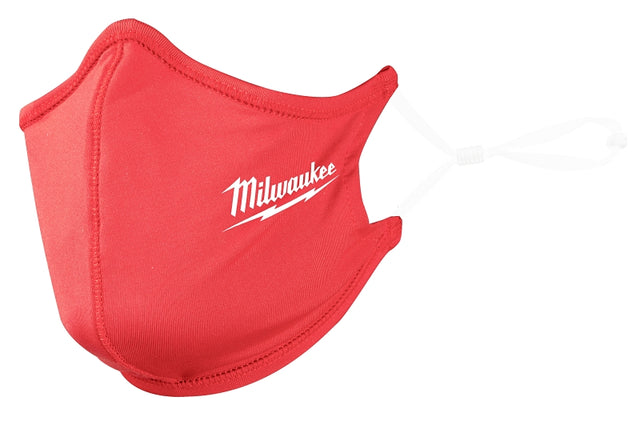 Milwaukee 48-73-4228 2-Layer Face Mask, One-Size Mask, Nylon/Polyester/Spandex Facepiece, Red, 3/PK