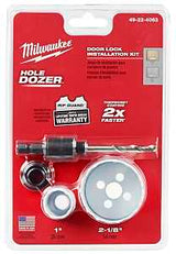 Milwaukee Hole Dozer 49-22-4063 Hole Saw Kit, 1-5/8 in D Cutting, 3/8 in Arbor, Steel Cutting Edge