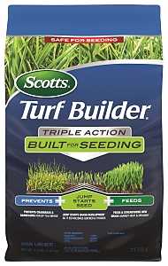 Scotts Turf Builder 23002 Triple-Action Lawn Fertilizer, 4.3 lb Bag, Solid, 21-22-4 N-P-K Ratio