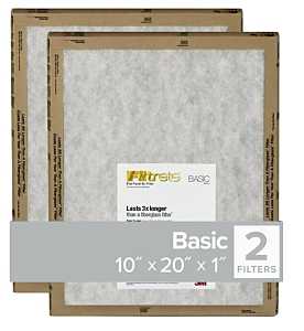 Filtrete FPL07-2PK-24 Air Filter, 20 in L, 10 in W, 2 MERV, For: Air Conditioner, Furnace and HVAC System, Pack of 24