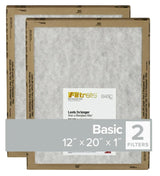 Filtrete FPL19-2PK-24 Air Filter, 20 in L, 12 in W, 2 MERV, For: Air Conditioner, Furnace and HVAC System, Pack of 24