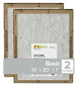 Filtrete FPL05-2PK-24 Air Filter, 20 in L, 14 in W, 2 MERV, For: Air Conditioner, Furnace and HVAC System, Pack of 24