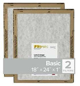 Filtrete FPL21-2PK-24 Air Filter, 24 in L, 18 in W, 2 MERV, For: Air Conditioner, Furnace and HVAC System, Pack of 24