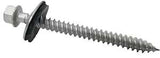 Tuftex 849 Screw, #10 Thread, 2 in L, Coarse Thread, Hex Drive, Self-Drilling Point, Steel, Galvanized