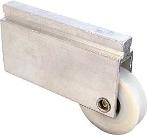 Prime-Line N 6598 Roller Assembly, 1-1/2 in Dia Roller, 5/16 in W Roller, Aluminum/Nylon, Silver, 1-Roller, 40 lb