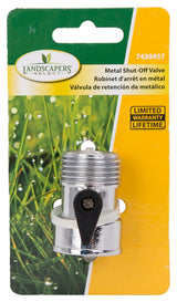 Landscapers Select GC5043L Hose Shut-Off Valve, 3/4 in, Female, 1 -Port/Way, Zinc Body, Silver, Chrome
