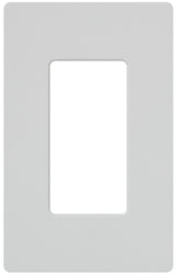 Lutron CW-1-WH Wallplate, 4.69 in L, 2.94 in W, 1 -Gang, Plastic, White, Gloss