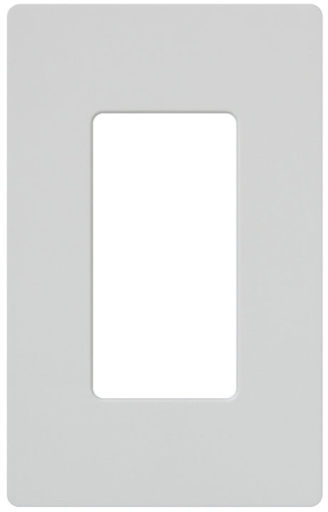 Lutron CW-1-WH Wallplate, 4.69 in L, 2.94 in W, 1 -Gang, Plastic, White, Gloss