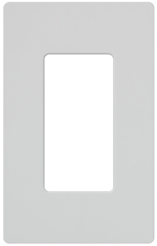 Lutron CW-1-WH Wallplate, 4.69 in L, 2.94 in W, 1 -Gang, Plastic, White, Gloss