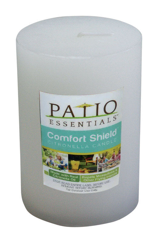 Patio Essentials Citronella Pillar Candle Candle For Mosquitoes/Other Flying Insects 8 oz, Pack of 16