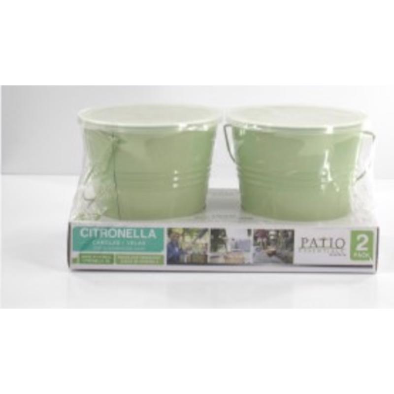 Patio Essentials Citronella Bucket Candle For Mosquitoes/Other Flying Insects 10 oz, Pack of 6