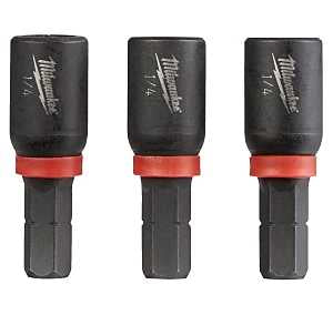 Milwaukee 49-66-4512 Insert Nut Driver, 1/4 in Drive, 1-1/2 in L, 1/4 in L Shank, Hex Shank