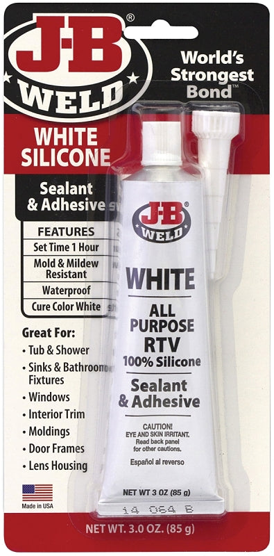 J-B Weld 31312 Silicone Adhesive Sealant, 3 oz, Gel